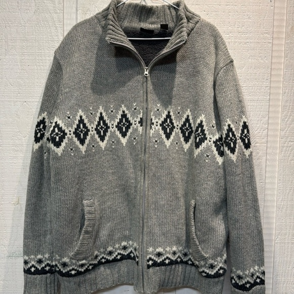 Guide Gear Men’s XL Sherpa fleece lined zip up sweater‎ jacket